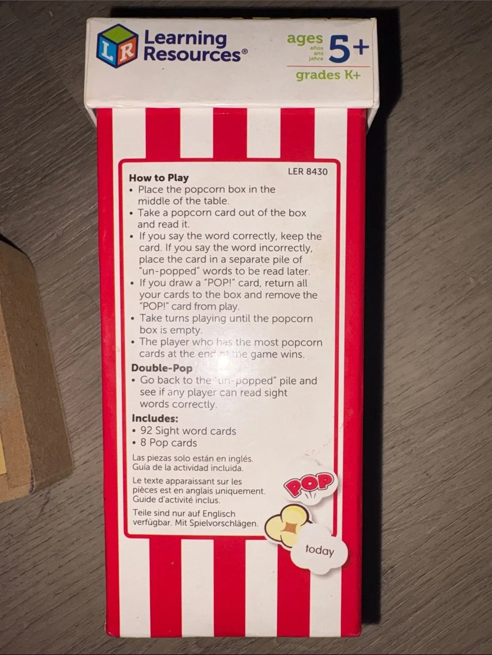 Pop for Sight Words and Animal Dominos